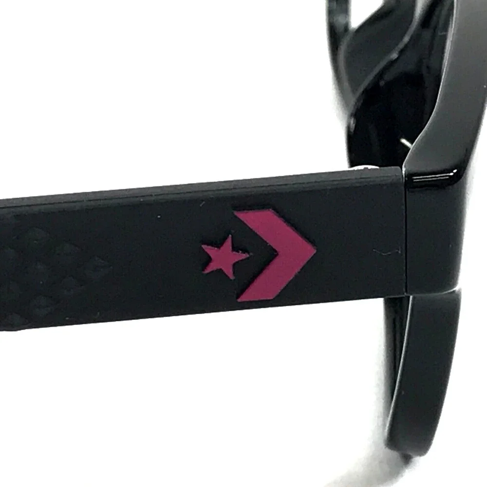 Converse Kids Eyeglasses Frames CV5053Y 001 Black Cat Eye Full Rim 49-16-135